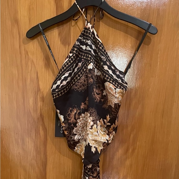 MARCIANO Dex scarf top XS printed satin - Picture 4 of 5